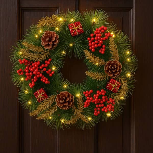 Corona Decoración navideña para puerta 30cm